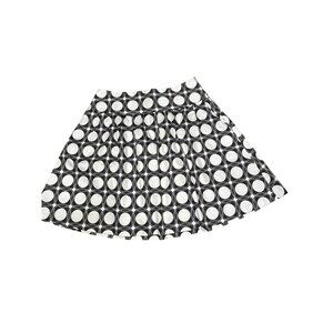 Larry Levine.Black‎ and White Geometric Print Skirt with Large Pockets Sise 12